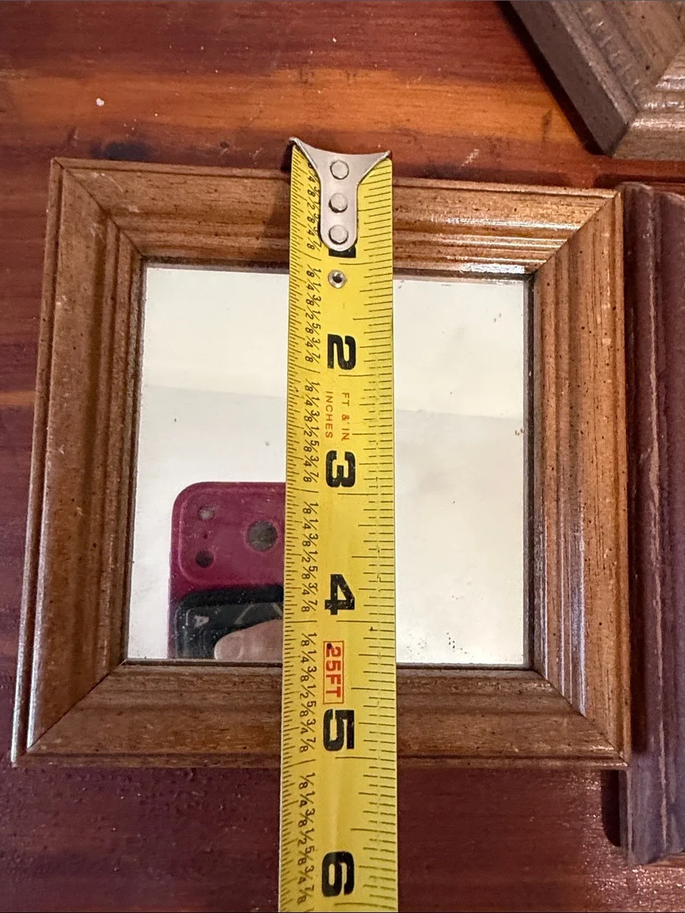 Vintage mirrors in wood frame set 5 mirrors cottagecore granny country rustic